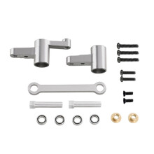 Stuurinrichting Stuuras Upgrade Kit voor MJXHyper Go 14209 14210 H14BM 1/14 RC Auto Upgrade Onderdelen Zilver