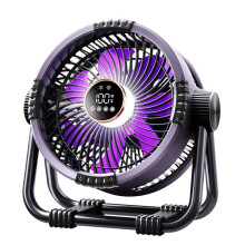 Camping Fan with Strong Endurance and Multifunctional Night Light/Rechargeable/Hanging Dual-Purpose Intelligent Remote A