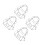 4Pièces Cage Protection Arroseur Fer Argenté Support Ajustable 4
