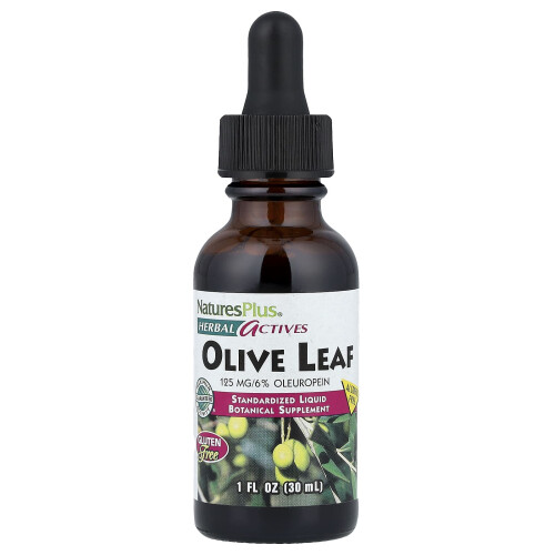NaturesPlus, Herbal Actives, Olive Leaf, Alcohol Free, 1 fl oz (30 ml) 1