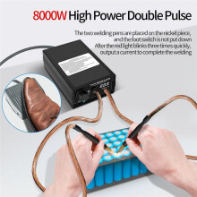 Kit de Soudage par Points Portatif Ă Monter Soi-MĂŞme, Automatique, avec Batterie 18650, 8000 W, Stylo de Soudage par Points Portable, Prise US