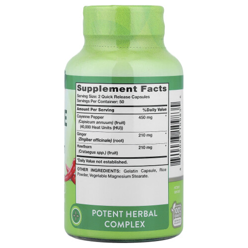 Nature's Truth, Vitamins, Ultra Max Cayenne Plus Ginger Root, 100 Quick Release Capsules 2