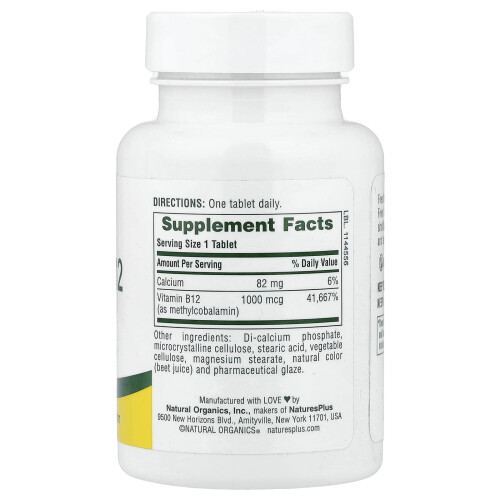 NaturesPlus, Witamina B12, 1 000 mcg, 90 tabletek 2