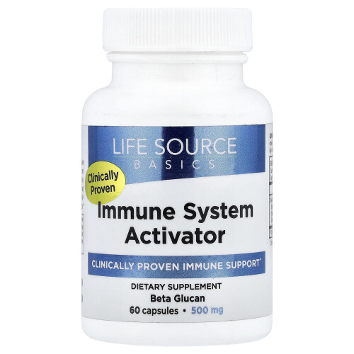 Life Source Basics (WGP Βήτα Γλουκαν), Ενεργοποιητής Συστήματος Αμυνής, 500 mg, 60 Φύλλα 1