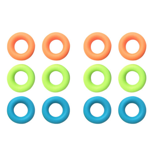 12Pcs Assorted Silicone Grip Rings for Hand Strength Training Exercise 1