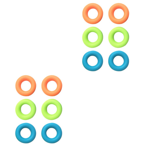 12Pcs Assorted Silicone Grip Rings for Hand Strength Training Exercise 2