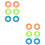 12Pcs Assorted Silicone Grip Rings for Hand Strength Training Exercise 6