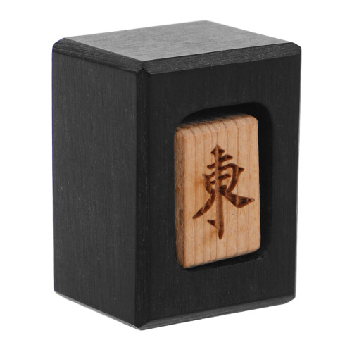 3Pièces Dés Bois Ébène Pour Jeu Mahjong Indicateur De Vent Élégant 1
