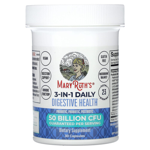 MaryRuth's, 3-I-1 Daglig Maghälsa, 50 Billion CFU, 30 Capsules 2