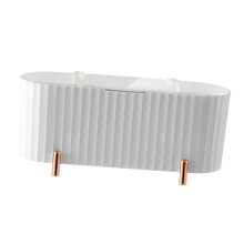 Light Luxury Makeup Desk Organizer Multi Compartments White 280g