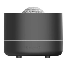Humidifier with Starry Projector, Aromatherapy Diffuser & Flame Effect, USB Rotate Projection Light Mist Maker Fogger A