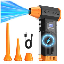 Soffiatore D'Aria Turbo Super Potente - Ventola Turbo da 110.000 Giri/Min, Motore Senza Spazzole, Luce LED A 4 Velocità, Spazzaneve Portatile