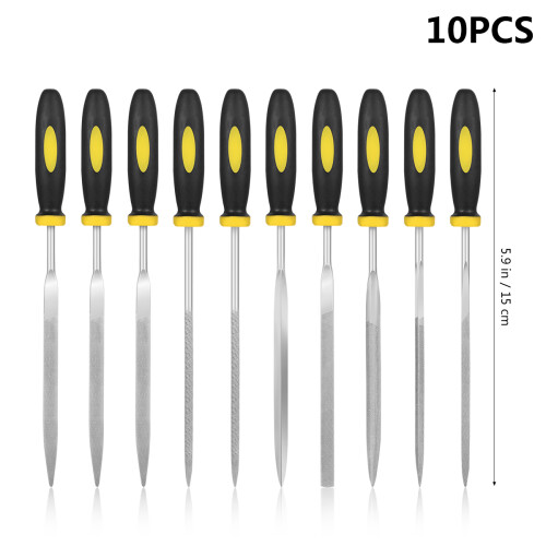 10Pièces Ensemble De Limes Aiguilles Multi Usage Bois Durable Ergonomique 1