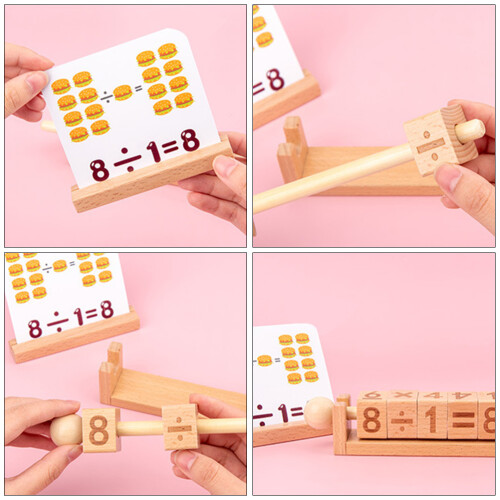 1Ensemble Jouet Educatif En Bois Coloré Coordination Manuelle Enfant 2