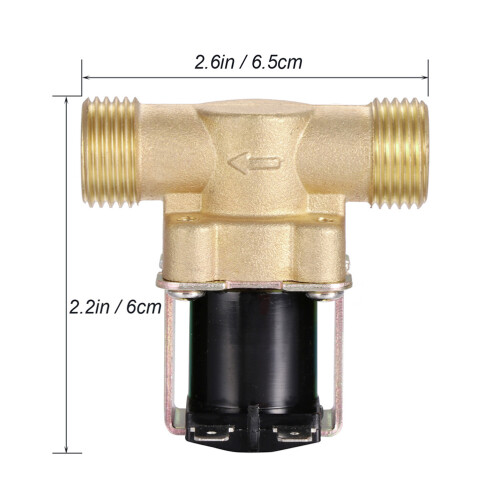 2Pièces Valve D'arrêt Électrique 12V Robuste En Laiton Pour Eau 1