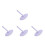 4Pièces Brosse Feutrage Main Violet Aiguille Acier Caoutchouc 3