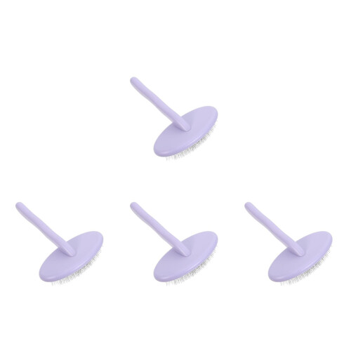 4Pièces Brosse Feutrage Main Violet Aiguille Acier Caoutchouc 2