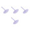 4Pièces Brosse Feutrage Main Violet Aiguille Acier Caoutchouc 4