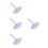 4Pièces Brosse Feutrage Main Violet Aiguille Acier Caoutchouc 5