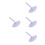 4Pièces Brosse Feutrage Main Violet Aiguille Acier Caoutchouc 6