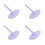 4Pièces Brosse Feutrage Main Violet Aiguille Acier Caoutchouc 8