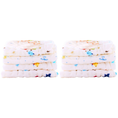 8Pièces Lingettes Confortable Motifs Variés Assortis 1