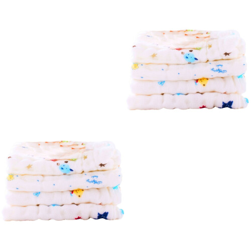 8Pièces Lingettes Confortable Motifs Variés Assortis 2