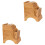2Pièces Porte-Couteaux Bambou Rangement Multifonction Cuisine 4
