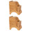 2Pièces Porte-Couteaux Bambou Rangement Multifonction Cuisine 6