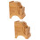 2Pièces Porte-Couteaux Bambou Rangement Multifonction Cuisine 8