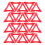 40Pièces Socle Tripode Plastique Rouge Pour Affichage 3