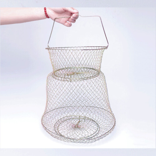 Filet À Crabes Argenté Pliable Pour Lac Rivière 2