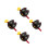4Pièces Instruments Percussion Bois Cartoon Chat Chanceux Noir 5