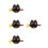 4Pièces Instruments Percussion Bois Cartoon Chat Chanceux Noir 7