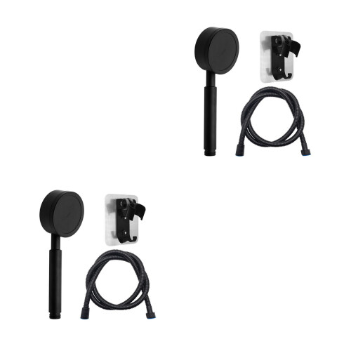 2Sets Black ABS Handheld Shower Sprayers for Bathroom 2