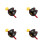4Pièces Instruments Percussion Bois Cartoon Chat Chanceux Noir 8