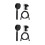 2Sets Black ABS Handheld Shower Sprayers for Bathroom 5