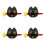 4Pièces Instruments Percussion Bois Cartoon Chat Chanceux Noir 10