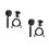 2Sets Black ABS Handheld Shower Sprayers for Bathroom 6