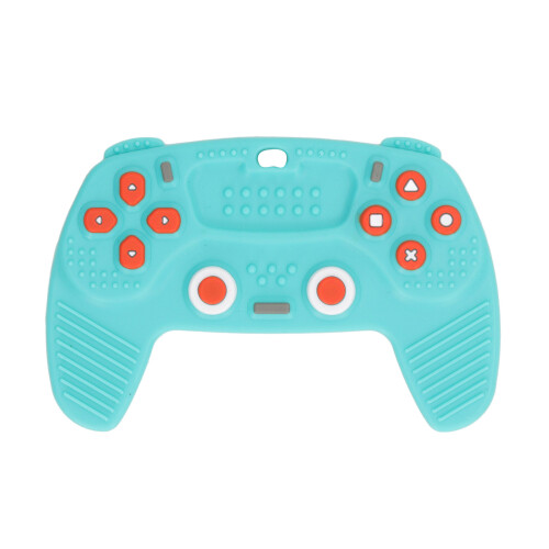 Baby Silicone Teether Game Controller Toy, Blue, Soft & Safe 1