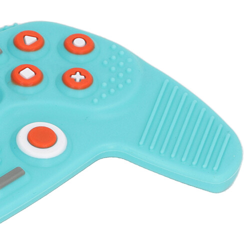 Baby Silicone Teether Game Controller Toy, Blue, Soft & Safe 2