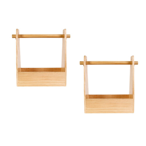 2Pièces Coffret De Rangement En Bois Pour Usage Extérieur 2