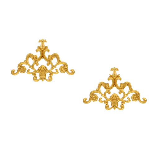 2Pièces Applique Décorative Sculptée PVC Mur Porte 2