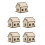 5Pièces Miniature Bois Khaki Pour Décor Jeu Educatif 4