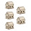 5Pièces Miniature Bois Khaki Pour Décor Jeu Educatif 6
