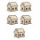 5Pièces Miniature Bois Khaki Pour Décor Jeu Educatif 9