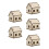 5Pièces Miniature Bois Khaki Pour Décor Jeu Educatif 10