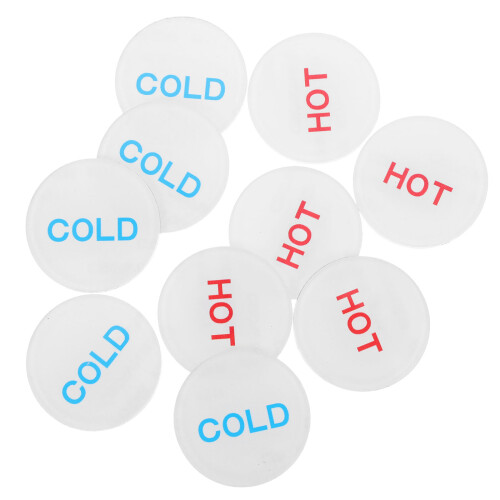20Pièces Signes Hot Cold Décoratifs Pour Robinets Douches 2