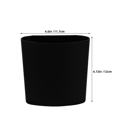 10Pcs Mini Black Plastic Hanging Buckets Space-Saving Storage Baskets 1