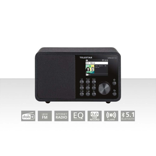 DIRA M 1 A EWF Kompaktes Mono-Multifunktionsradio Schwarz